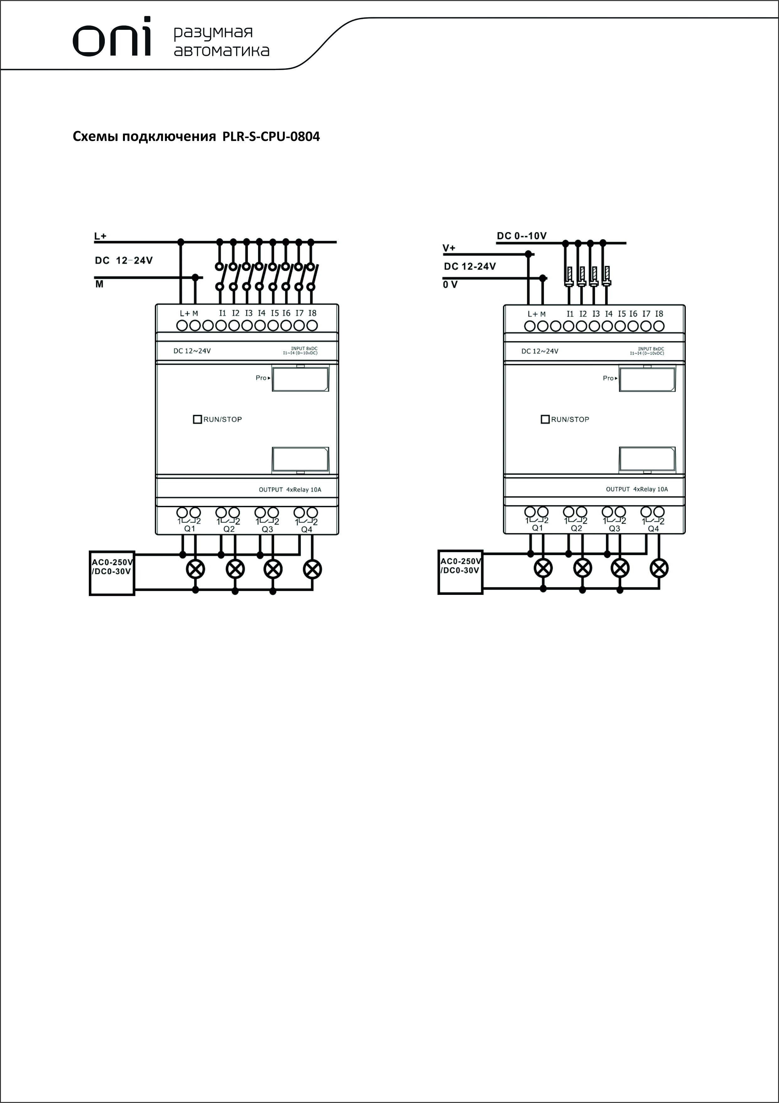 Plr s cpu 1410 схема подключения